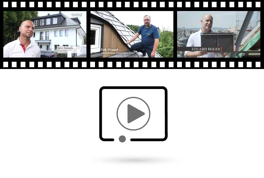 Referenzen Videos über Dach und Fassade. Produkte von Haushaut