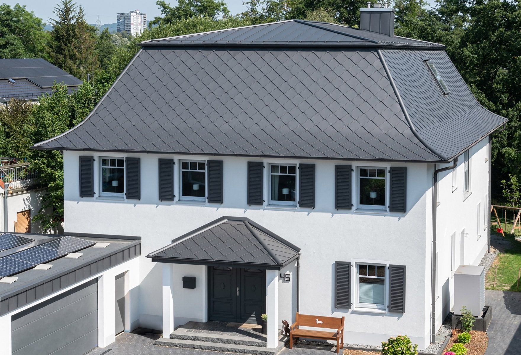 Architekten Dach Quadrat-Schindel